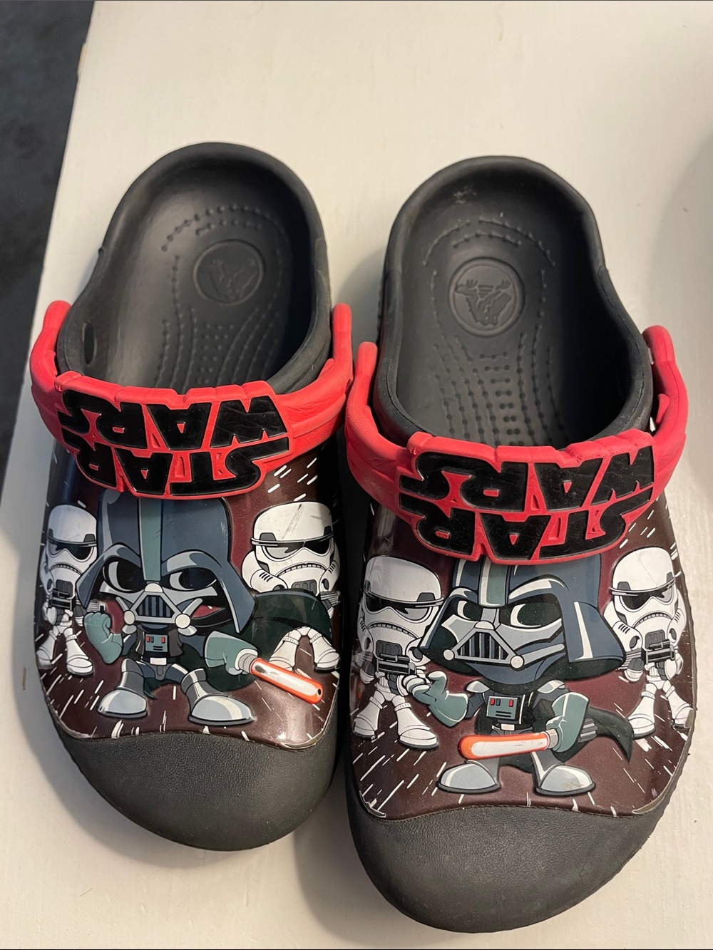 Kids Star Wars Darth Vader crocs Shoe’s - Black and Red